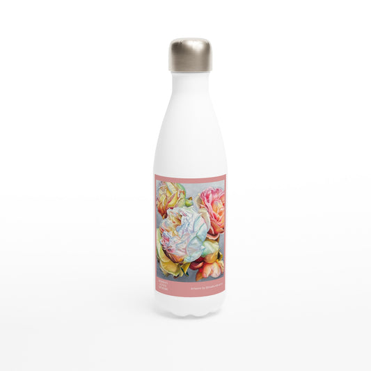 Artwork by Tina Hunter - White 500 (17oz) Stainless Steel Water Bottle