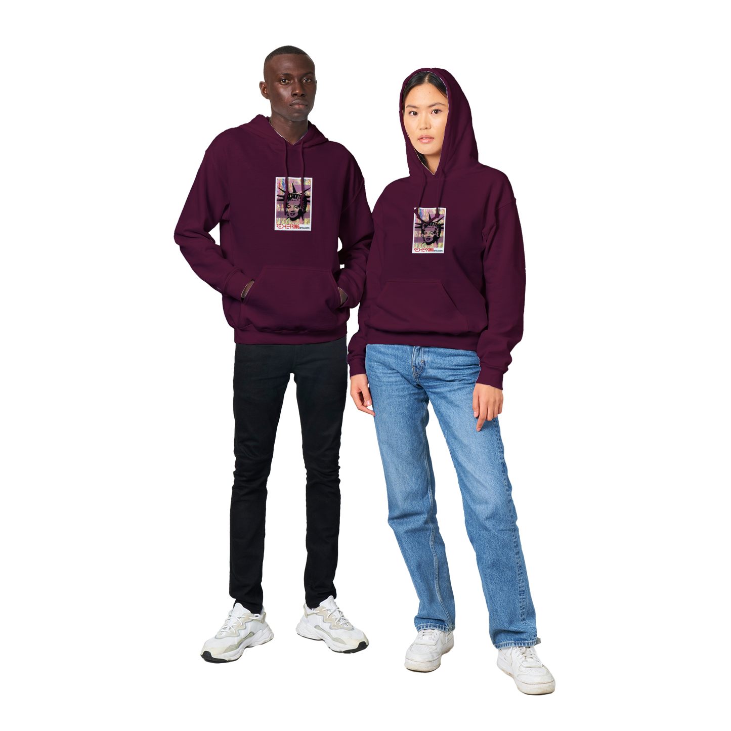 'Marilyberty #2' by RedHerring - Classic Unisex Pullover Hoodie (available in 8 colours)