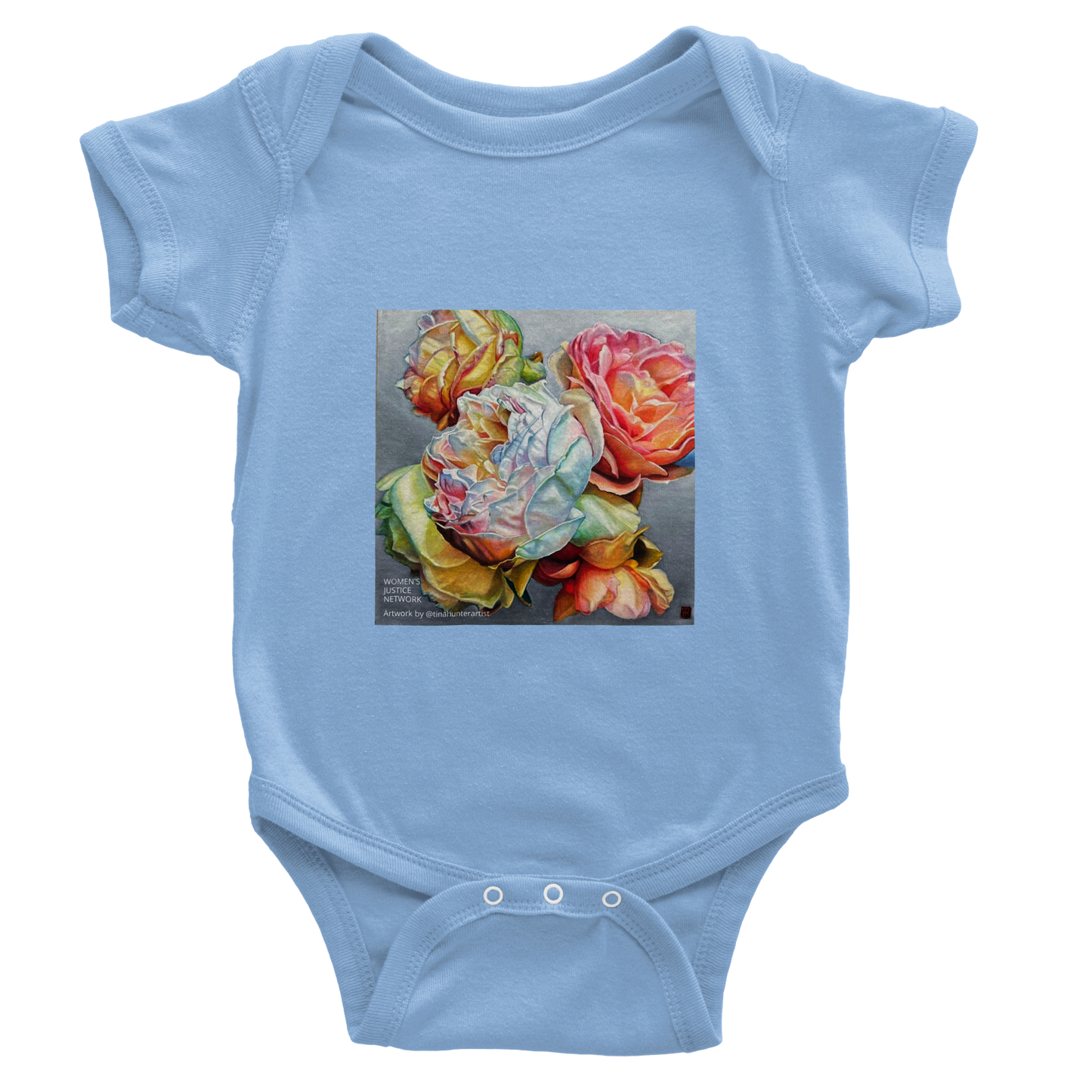 Artwork by Tina Hunter -  Short Sleeve Onesies (6 colours available)