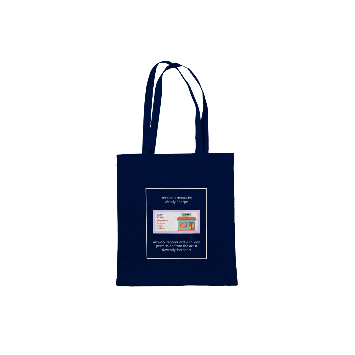 Untitled Artwork by Wendy Sharpe - Classic Tote Bag (Black, Red and Navy)