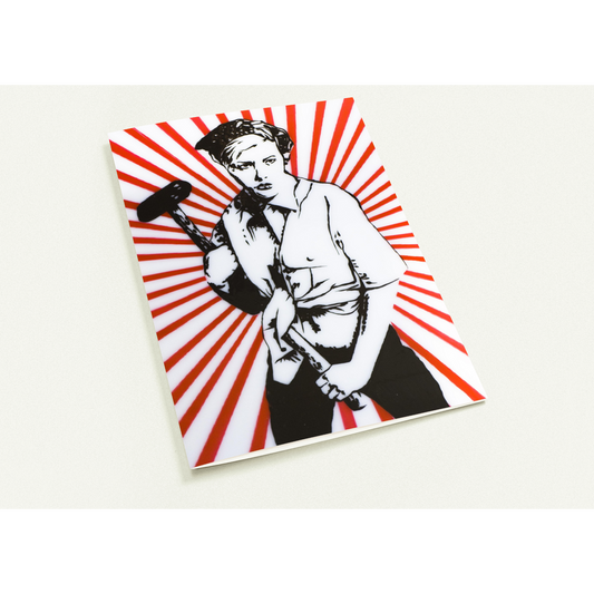 'Sledge Hammer Girl' by Kathrin Longhurst  - Pack of 10 Folded A5 Cards (premium envelopes)