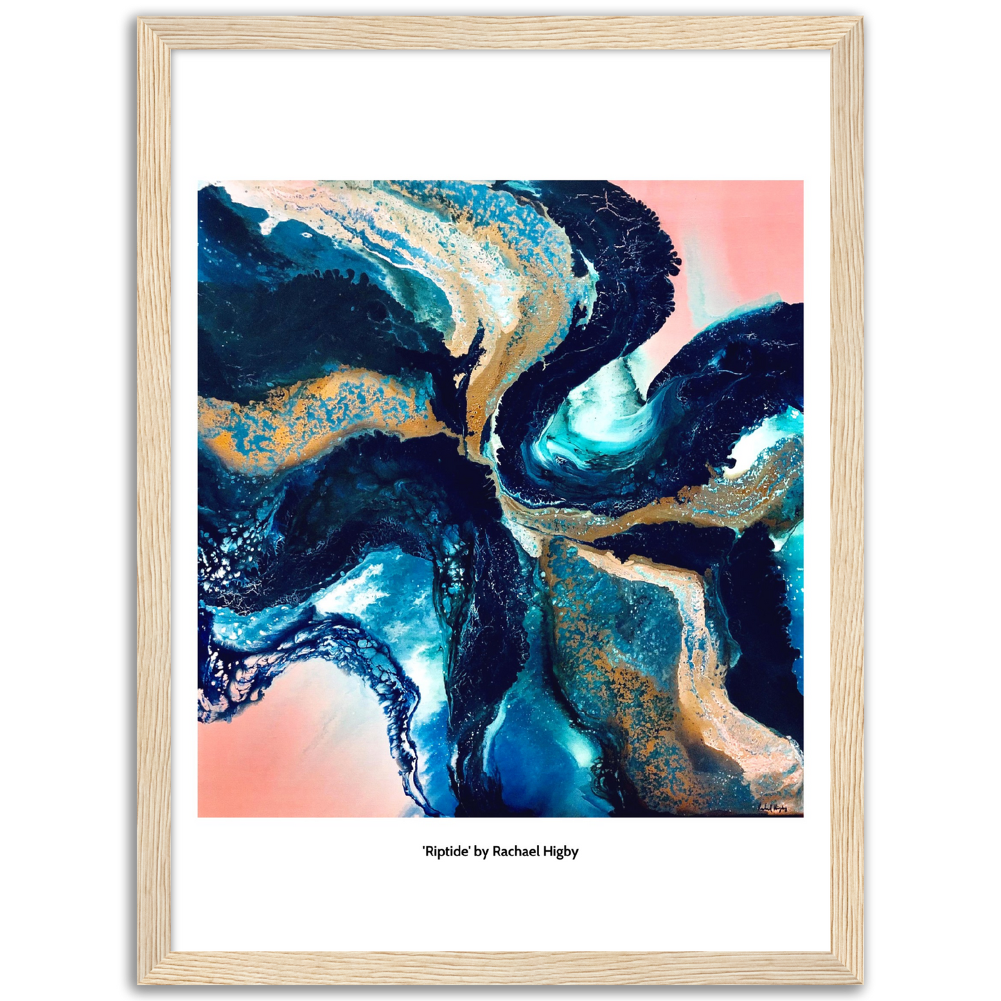 'Riptide' by Rachael Higby - Premium Matte Paper Wooden Framed Poster