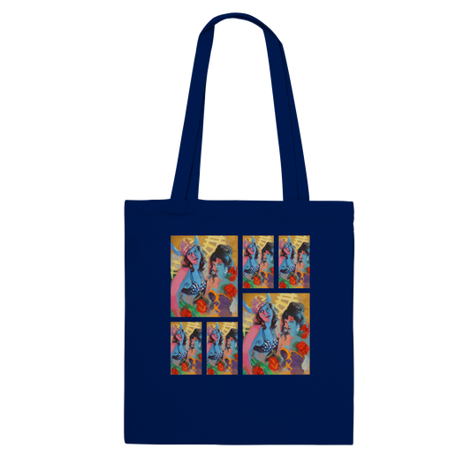 Untitled Artwork by Wendy Sharpe - Classic Tote Bag (Black, Red and Navy)
