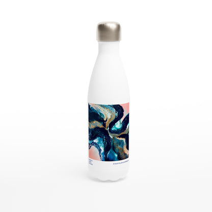 'Riptide' by Rachael Higby - White 500 (17oz) Stainless Steel Water Bottle