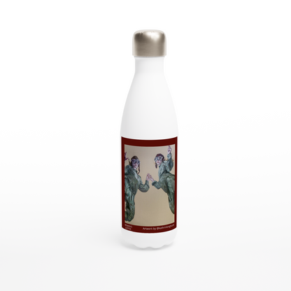 'Come Fly With Me' by Kathrin Longhurst - White 500ml (17oz) Stainless Steel Water Bottle