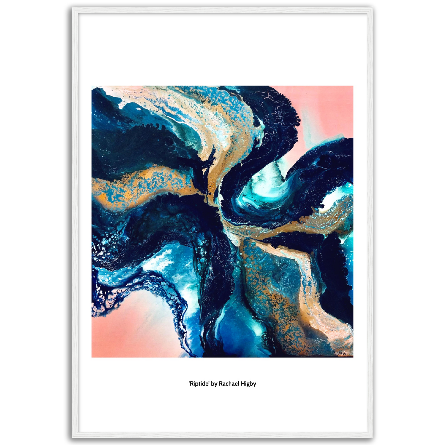 'Riptide' by Rachael Higby - Premium Matte Paper Wooden Framed Poster